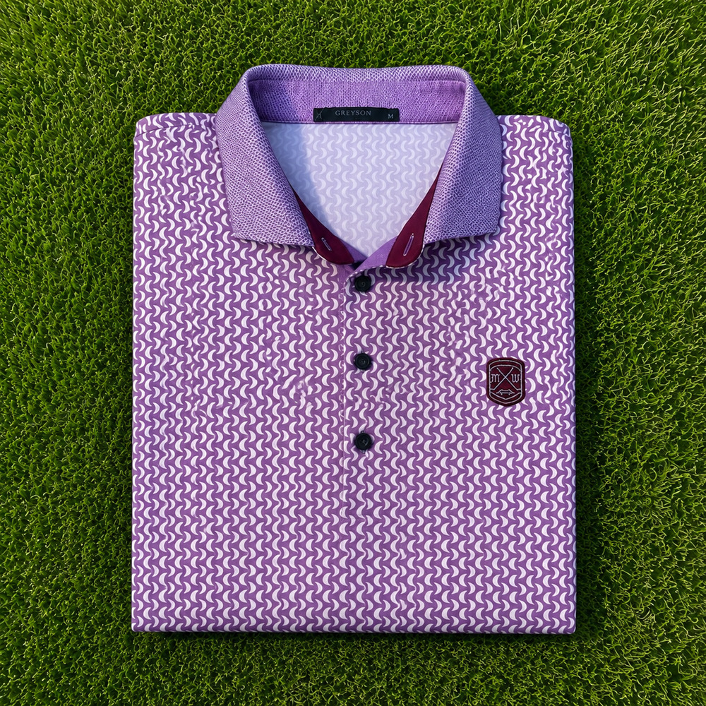 Greyson Manhattan Woods Golf Polo Shirt Sz. M Purple Moonshine Performance